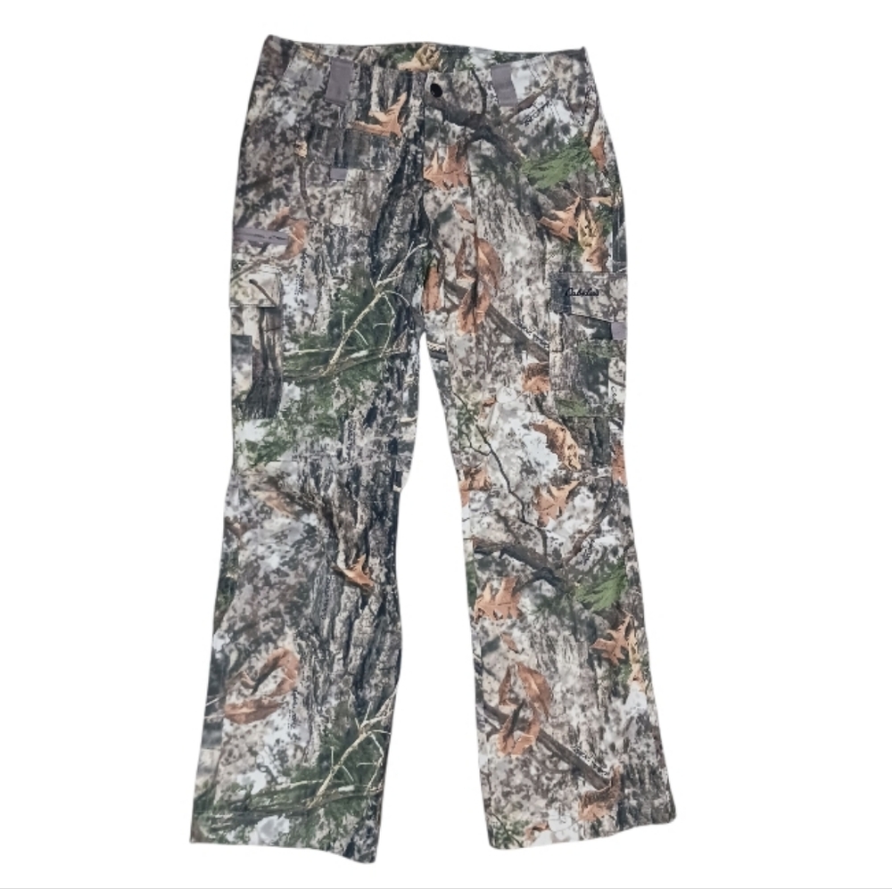 Cabelas Camo Silent Weave Twill Utility Pants Woodland